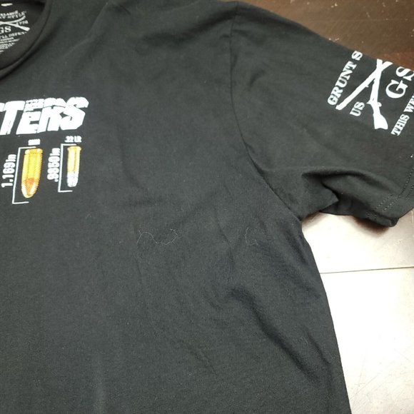 Grunt Style Mens 3XL Ammo Bullets‎ Matters Mens Black Graphic T-Shirt Crew Neck - Picture 5 of 10
